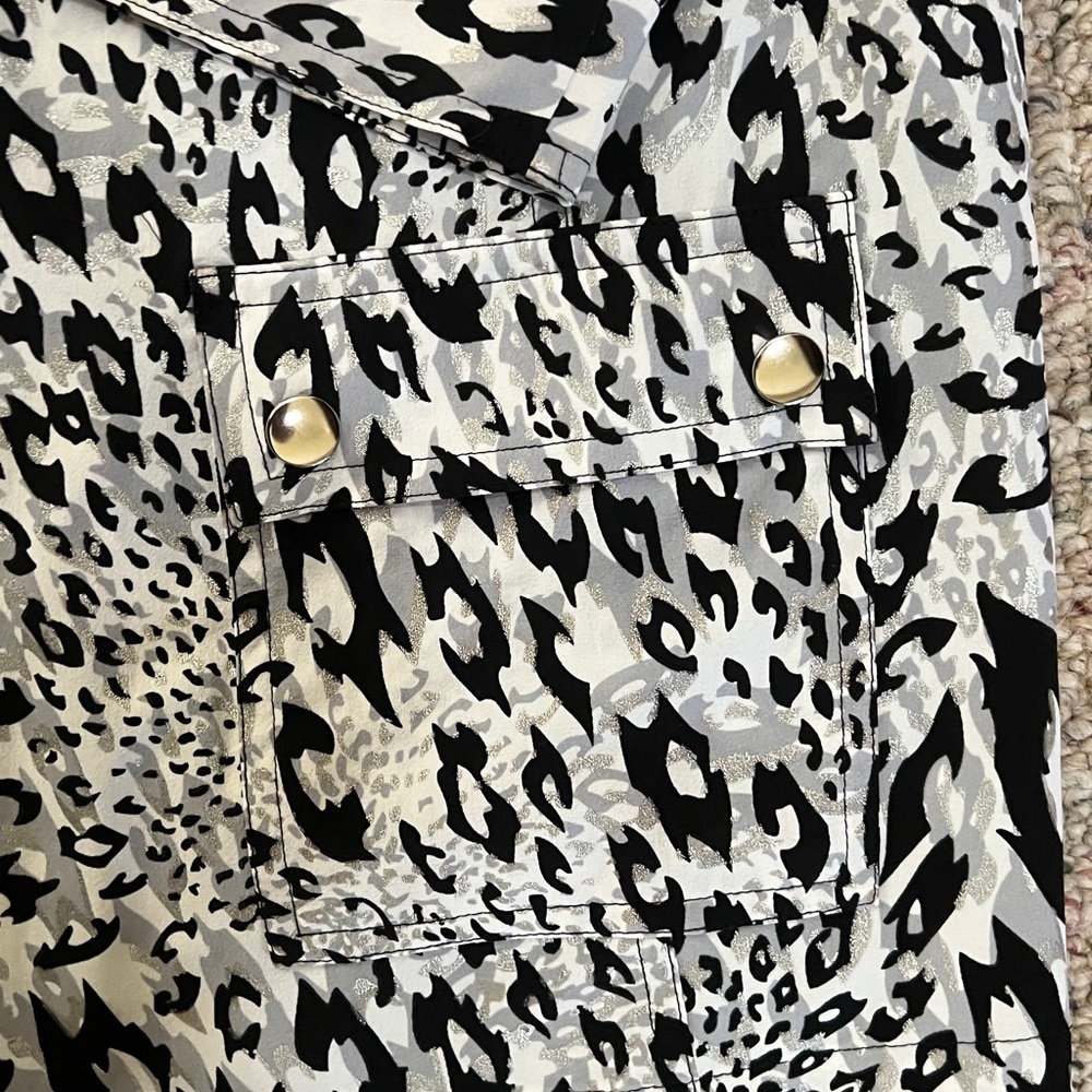 Leopard Print Hooded Jacket Chico’s - Picture 4 of 4